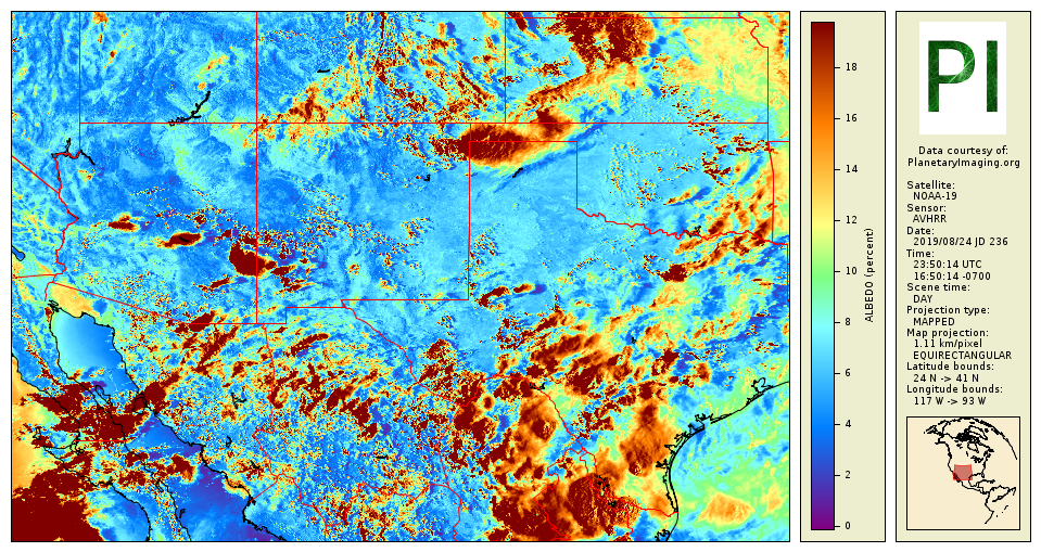 NOAA 19 albedo albedo