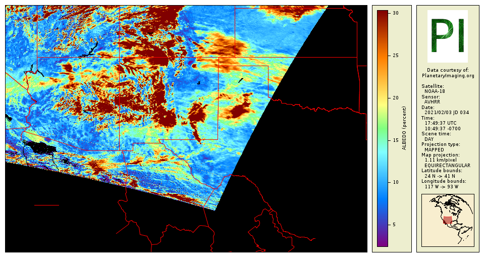 NOAA 18 Albedo albedo
